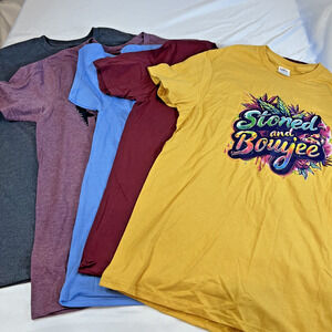 Graphic T Shirt Lot Mens Medium Funny Festival Outdoor 5pc Bundle